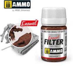 AMMO by MIG Jimenez AMMO ENAMEL FILTER Brown for White 35 ml (A. MIG-1500)