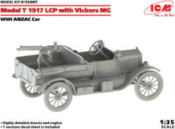 ICM Model T 1917 LCP with Vickers MG, WWI ANZAC Car 1: 35 (35607)