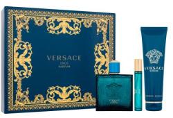 Versace Eros set cadou Parfum 100 ml + parfum 10 ml + gel de duș 150 ml pentru bărbați