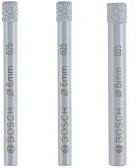 Bosch gyémántfúrókorona készlet fúrógéphez 6 - 8 mm | Száraz 3 db (2607011626)
