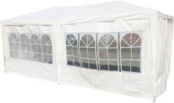 Reckmann Fémvázas 3x6m fehér pavilon oldalfallal és 4 ablakkal
