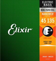 Elixir 14207 Nanoweb Long Scale 5-húros basszusgitár húrkészlet, 045-135