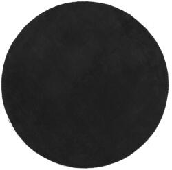vidaXL HUARTE fekete rövid szálú puha és mosható szőnyeg Ø 80 cm (375122) (375122)