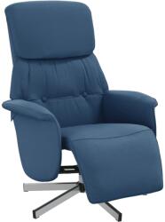 vidaXL kék szövet dönthető fotel lábtartóval (356664) (356664) - xupe