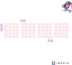 INSPIO Púder rózsaszín szivecskék - falmatricák lányoknak (9541f) (9541f)
