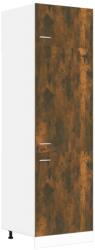 vidaXL füstös tölgy színű szerelt fa hűtőtároló szekrény 60x57x207 cm (815600) (815600)