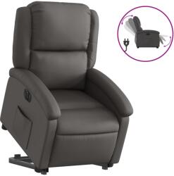 vidaXL szürke valódi bőr felállást segítő elektromos dönthető fotel (3204273) (3204273) - xupe