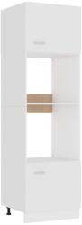 vidaXL fehér forgácslap mikrohullámú sütő szekrény 60 x 57 x 207 cm (802546) (802546)