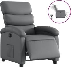 vidaXL szürke műbőr elektromos dönthető fotel (3204029) (3204029) - xupe