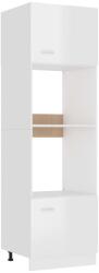 vidaXL magasfényű fehér forgácslap mikro tartó szekrény 60x57x207 cm (802551) (802551)
