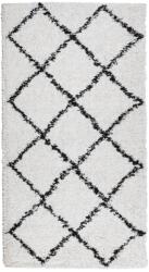 vidaXL krém és fekete hosszú szálú bozontos modern szőnyeg 60x110 cm (375360) (375360)