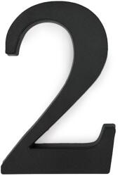 JKH Műanyag házszám 2 matt fekete 19cm
