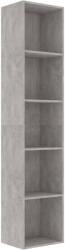 vidaXL betonszürke forgácslap könyvszekrény 40 x 30 x 189 cm (800958) (800958)