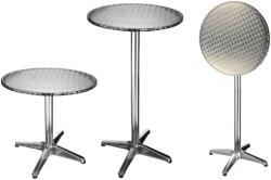 HI kerek összecsukható alumínium bárasztal 60 x 60 x (58-115) cm (423949) (423949)