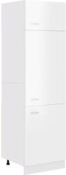 vidaXL magasfényű fehér forgácslap szekrény hűtőhöz 60 x 57 x 207 cm (802543) (802543)