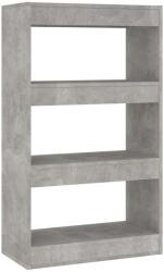vidaXL betonszürke forgácslap könyvszekrény/térelválasztó 60x30x103 cm (811659) (811659)