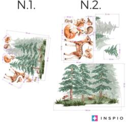 INSPIO Falmatricák gyerekeknek - Állatokkal teli erdő N. 1. (9226f) (9226f)