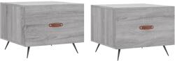 vidaXL 2 db szürke sonoma szerelt fa dohányzóasztal 50 x 50 x 40 cm (829345) (829345) - xupe