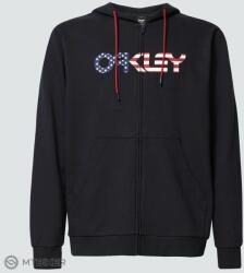 Oakley TEDDY FULL ZIP HODDIE pulóver, fekete/amerikai zászló (L)
