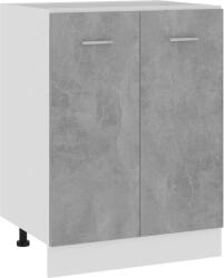 vidaXL betonszürke forgácslap alsószekrény 60 x 46 x 81, 5 cm (801192) (801192)