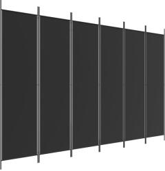 vidaXL 6 paneles fekete szövet térelválasztó 300x200 cm (350193) (350193)