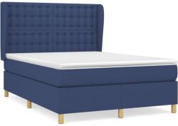 vidaXL kék szövet rugós ágy matraccal 140 x 190 cm (3128843) (3128843)