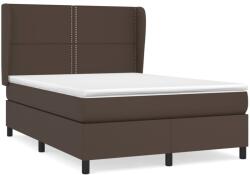 vidaXL barna műbőr rugós ágy matraccal 140 x 190 cm (3128970) (3128970)