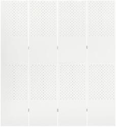 vidaXL fehér acél 4-paneles térelválasztó 160 x 180 cm (335899) (335899)