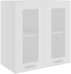vidaXL fehér forgácslap függő üvegszekrény 60 x 31 x 60 cm (802521) (802521)