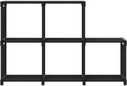 vidaXL 5 rekeszes fekete szövet bemutató polc 103 x 30 x 72, 5 cm (322602) (322602)