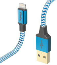 Adatkábel HAMA Reflective USB 2.0/Lightning 1, 5m kék