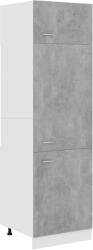 vidaXL betonszürke forgácslap szekrény hűtőhöz 60 x 57 x 207 cm (802542) (802542)