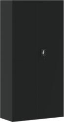 vidaXL fekete acél irattartó szekrény 90x40x180 cm (339754) (339754)