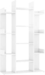 vidaXL magasfényű fehér forgácslap könyvszekrény 86 x 25, 5 x 140 cm (808906) (808906)