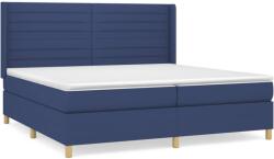 vidaXL kék szövet rugós ágy matraccal 200 x 200 cm (3132103) (3132103)