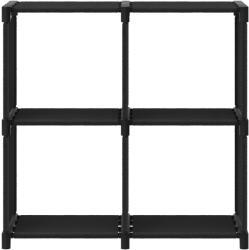 vidaXL 4 rekeszes fekete szövet bemutató polc 69 x 30 x 72, 5 cm (322598) (322598)