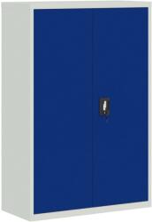 vidaXL szürke és kék fém irodai szekrény 90 x 40 x 140 cm (245977) (245977)