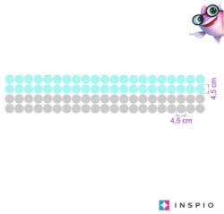 INSPIO Falmatricák - Pöttyök mentolos-szürke színben (9525f) (9525f)