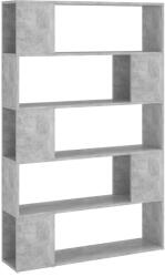 vidaXL betonszürke térelválasztó könyvszekrény 100 x 24 x 155 cm (809201) (809201)