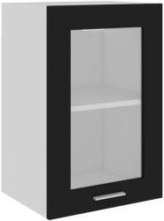 vidaXL fekete forgácslap függő üvegszekrény 40 x 31 x 60 cm (802506) (802506)