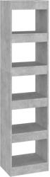 vidaXL betonszürke térelválasztó könyvszekrény 40 x 30 x 166 cm (811632) (811632)