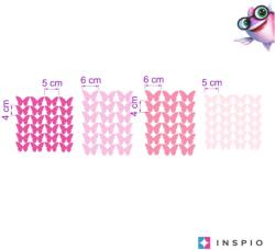INSPIO Rózsaszín pillangók - falmatricák lányoknak (9547f) (9547f)