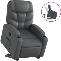 vidaXL szürke műbőr felállást segítő dönthető fotel (3204661) (3204661) - xupe