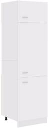 vidaXL fehér forgácslap szekrény hűtőhöz 60 x 57 x 207 cm (802538) (802538)