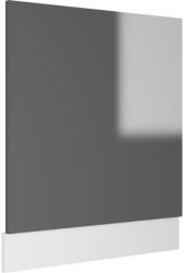 vidaXL magasfényű szürke forgácslap mosogatógép-panel 59, 5 x 3 x 67 cm (802569) (802569)