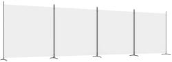 vidaXL 4 paneles fehér szövet térelválasztó 698x180 cm (350282) (350282)