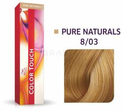 Wella Color Touch Pure Naturals professzionális demi-permanent hajszín többdimenziós hatással 8/03 60 ml