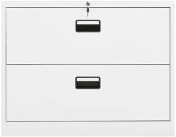 vidaXL fehér acél irattartó szekrény 90 x 46 x 72, 5 cm (336286) (336286)