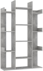 vidaXL betonszürke forgácslap könyvszekrény 86 x 25, 5 x 140 cm (808904) (808904)