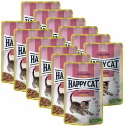 Happy Cat Happy Cat MEAT IN SAUCE Kitten & Junior Land-Geflügel / Poultry 12 x 85 g